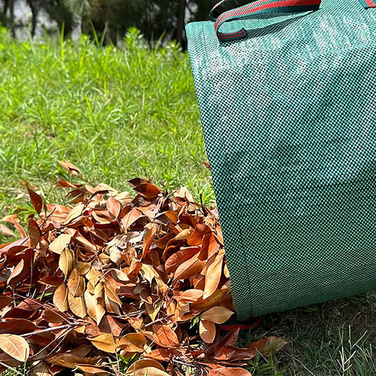 72 Gallon Reusable Yard Waste Bag, Large Lawn Garden Bags, Heavy Duty Collapsible Garden Leaf Trash Container, Stand-Up Grass Cl