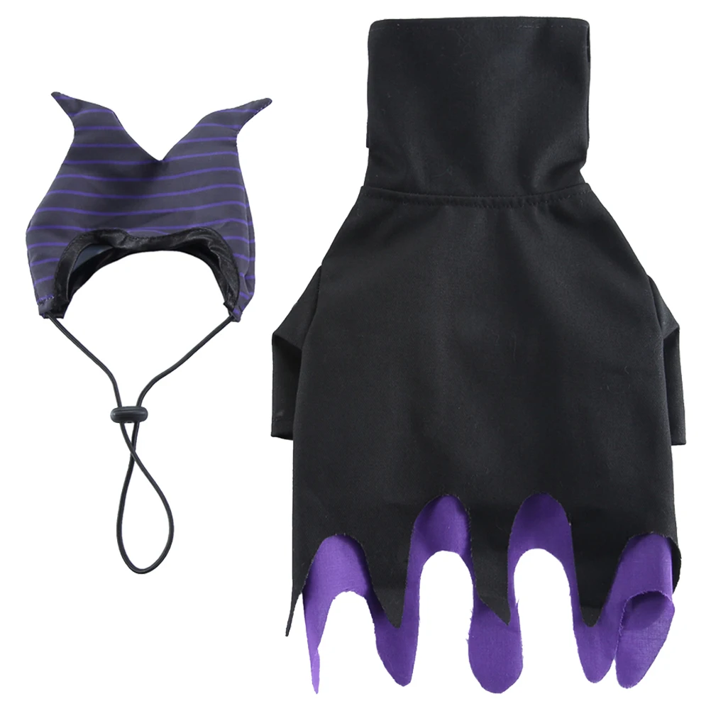 

Dog Clothes Halloween Witch Costume Comfortable Polyester Pet Cosplay Clothing Festive Wear Stage Performance Dog Props