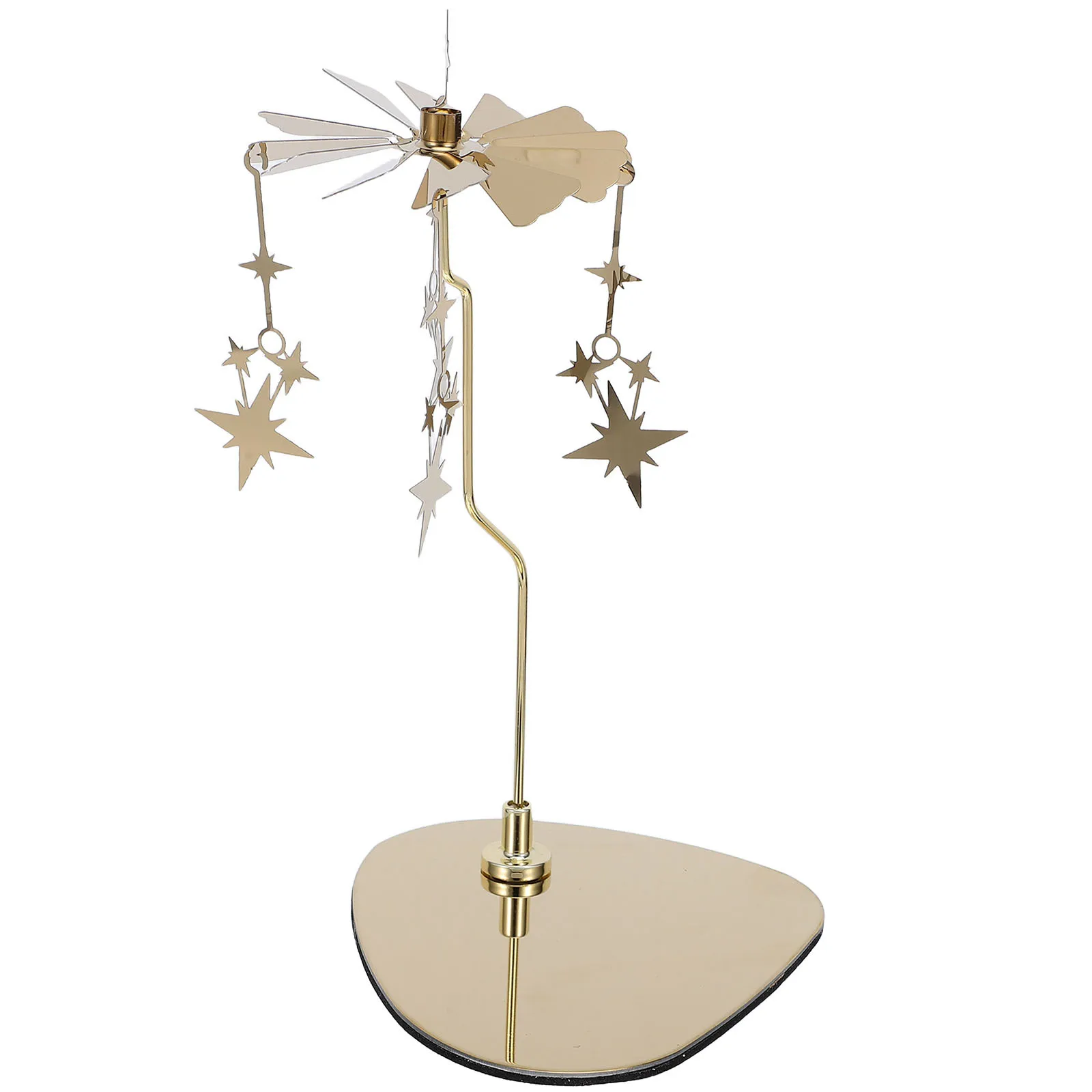 الفولاذ المقاوم للصدأ نجمة الدورية حامل جولة مثلث صينية الذهب Tealight حامل رومانسية الزفاف عيد الميلاد الجدول