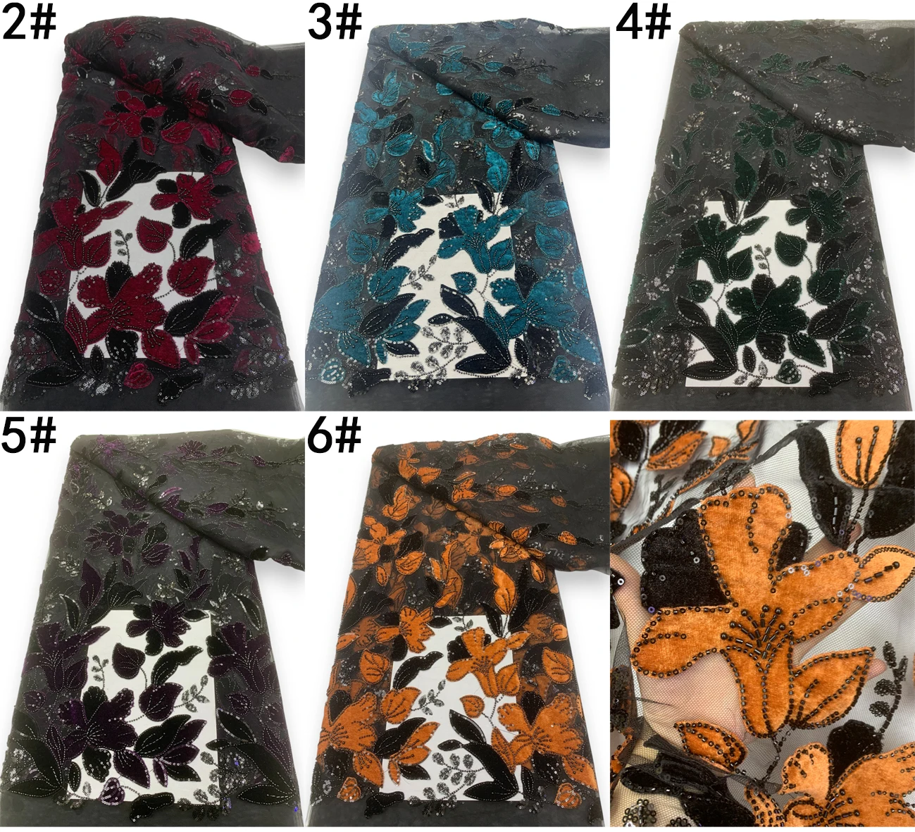 ​2025 New Velvet DIY Fabric French Mesh Lace fabrics for sewing Beaded Sequins Lace Fabrics Dubai fabric evening dresses Fabric