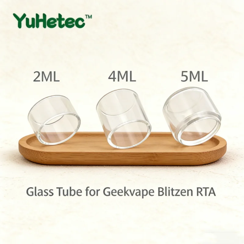 

5PCS Replacement Glass Tube for Geekvape Blitzen RTA 2ML/4ML Straight Version and 5ml Version Bubble Glass Tank