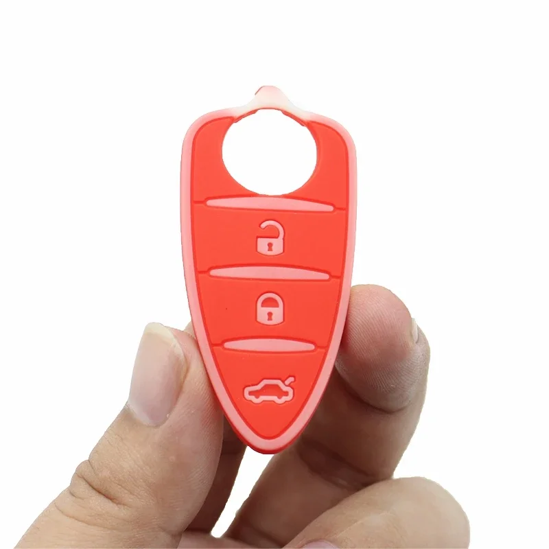 Xinyuexin Silicone Rubber Key Pad with 3 Buttons for Alfa Romeo Mito Giulietta 159 GTA 4C Myth Car Accessories