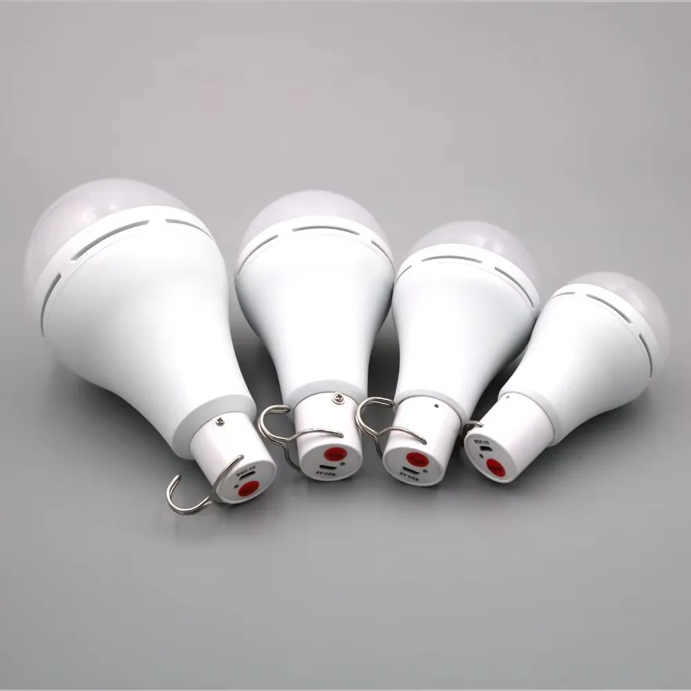 Solar Light LED Rechargeable Charge Bulb hanging Courtyard Garden Camping Lamp Outdoor Indoor Emergency Built in Battery Flood
