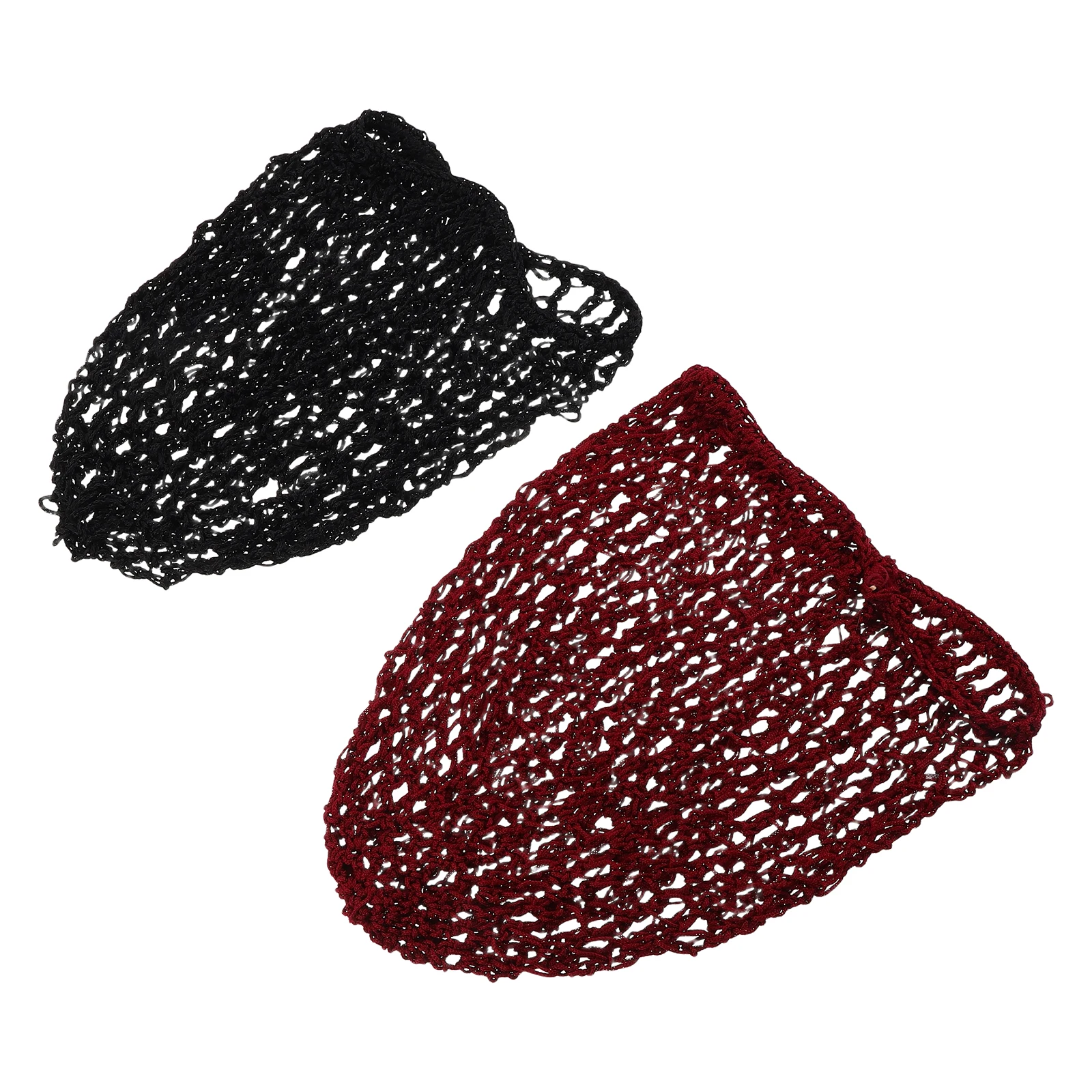 

2pcs Mesh Sleep Hats Protect Hair Durable Material Head Sizes Net Crochet Caps Accessories Long Hat