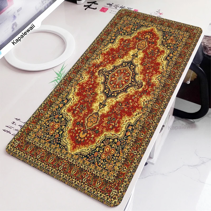 Persian Rubber Rug mousepad Retro Style Carpet Pattern Cup laptop PC Mouse Pad with Fring Office Table Decor Craft Table Mats