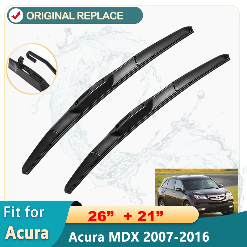 2pcs For Acura MDX 2007-2016  Front Windshield Wiper Blades Front Windscreen Rubber Wiper 26