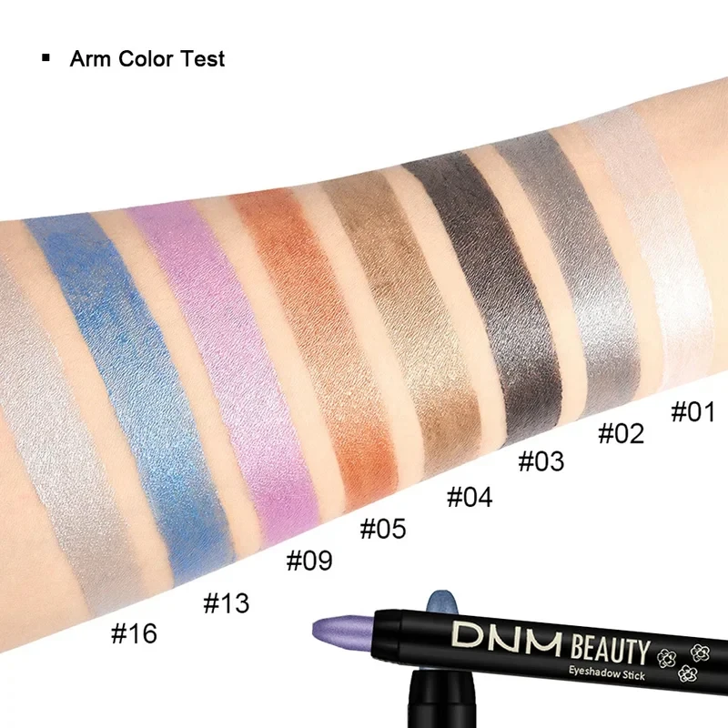 Smoky Dark Black Eyeshadow Pencil Stick Waterproof Pearlescent Matte Metallic Glitter Eye Shadow Highlighter Pen Make Up Tool - view 4