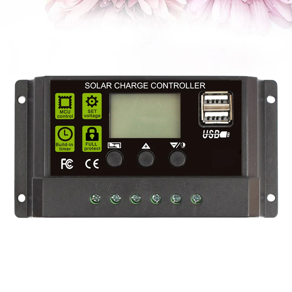 

Stable 20A 12V 24V Solar Generator Controller Pwm Charging Protection Fashionable Shell USB Function Universal