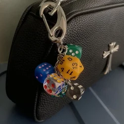 Lucky Dice Chain Original Keychain Premium Multi Element Trendy Bag Pendant Waist Hanging Accessories Decorative Keychain