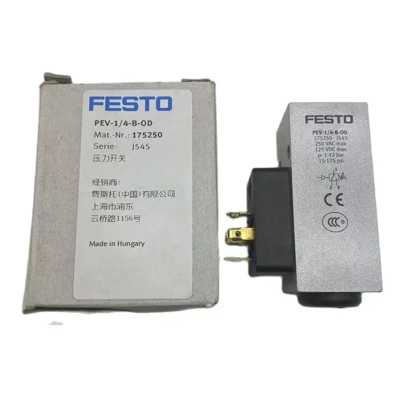 

FESTO Pressure switch 175250 PEV-1/4-B-OD 161760 192488 PEV-1/4-B 10773 192489 PEV