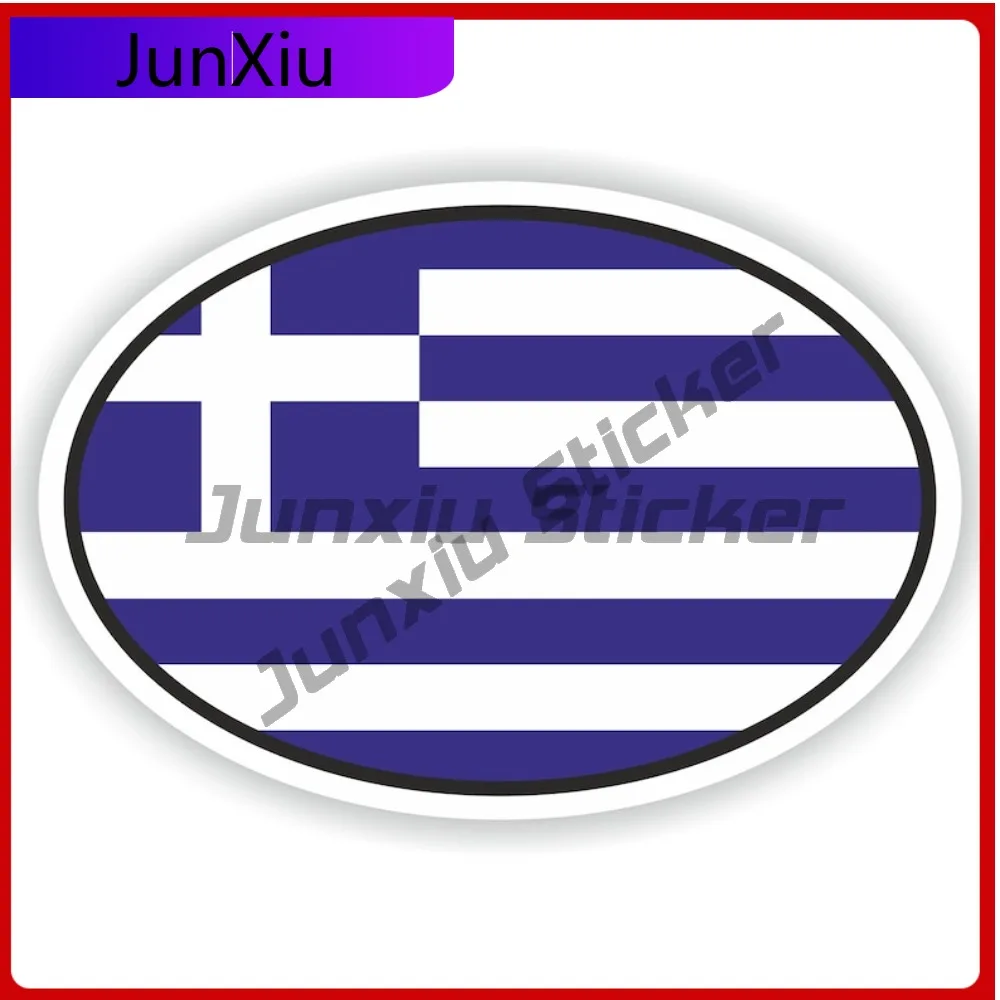 

Greece Oval Sticker With National Flag Badge Scratch Cover Vinyl Decals Decals Motorcycle Helmet Visor Stickers Funny Suv Bumper