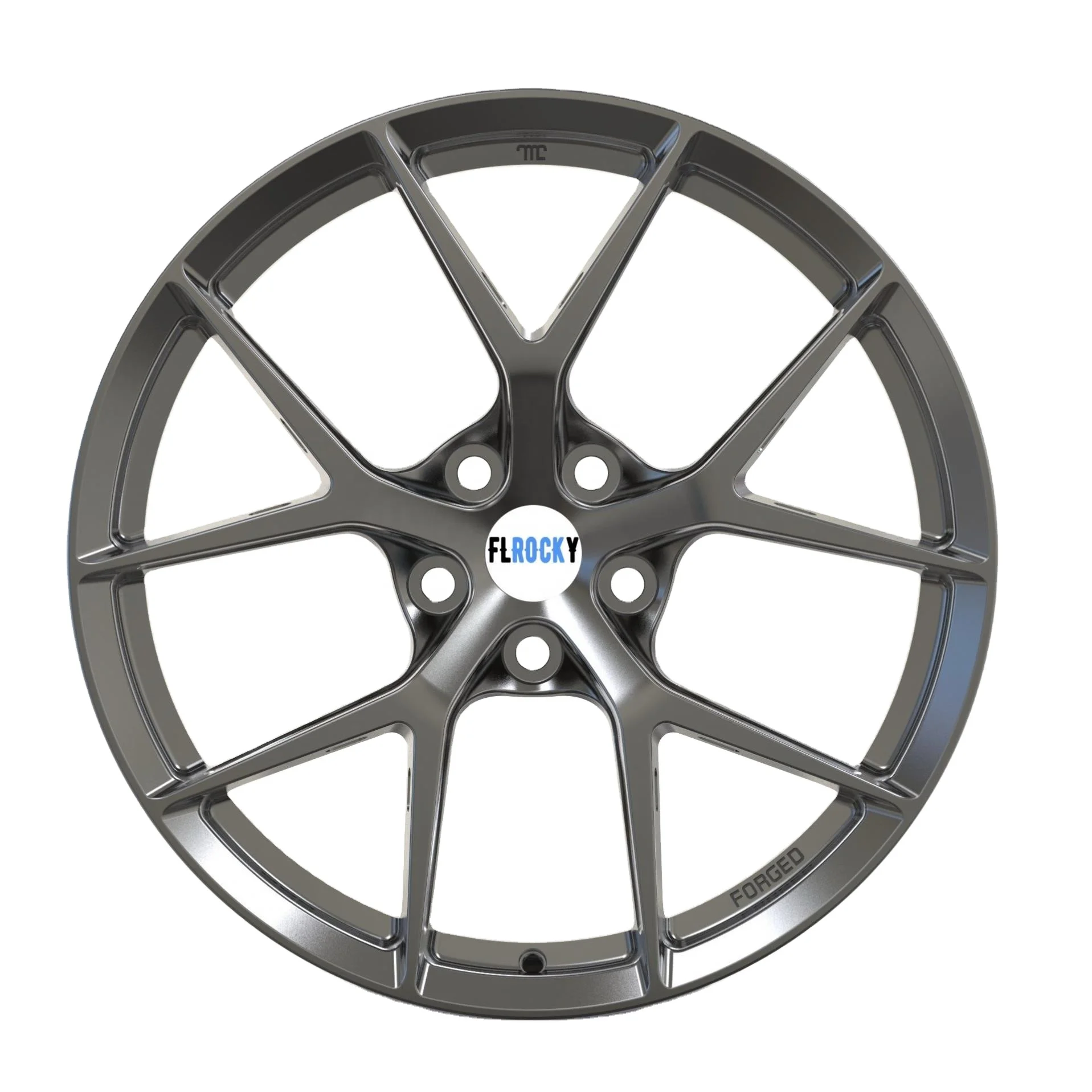 Custom Six Spoke Alloy Wheel Rims Car Forged 1 Piece Passenger Car Wheels Forged Wheels