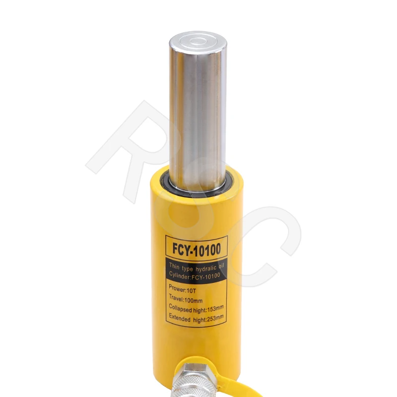Martinetto idraulico a corsa lunga FCY-10100 - Capacità 10 tonnellate, corsa 100 mm