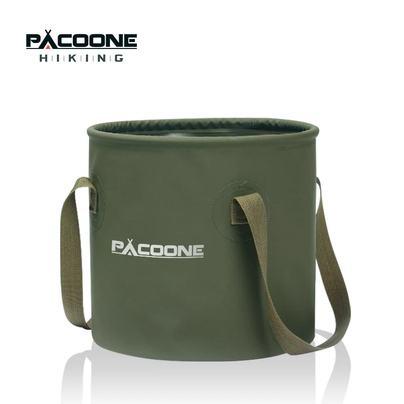 PACOONE Outdoor Foldable Round Bucket Camp Travel Portable Water Basin Storage Bucket Multi-function Camping Equipment New