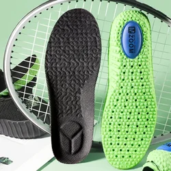 Elastic Sports Insoles Orthopedic Insole Shock Absorption Air Cushion Green Wormwood Deodorant Super Soft Shoes Pad Men Women