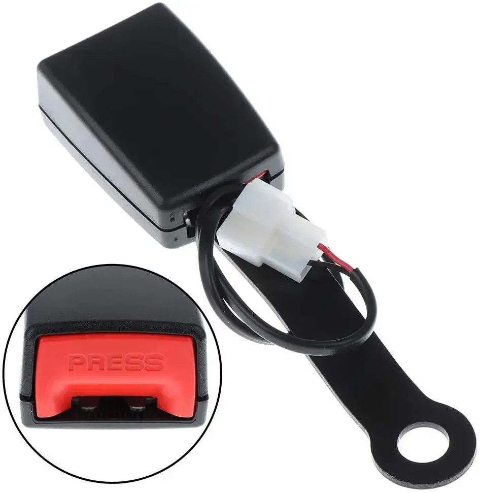 

Durable 173MM car seat belt buckle socket plug connector with warning wire with alarm signal