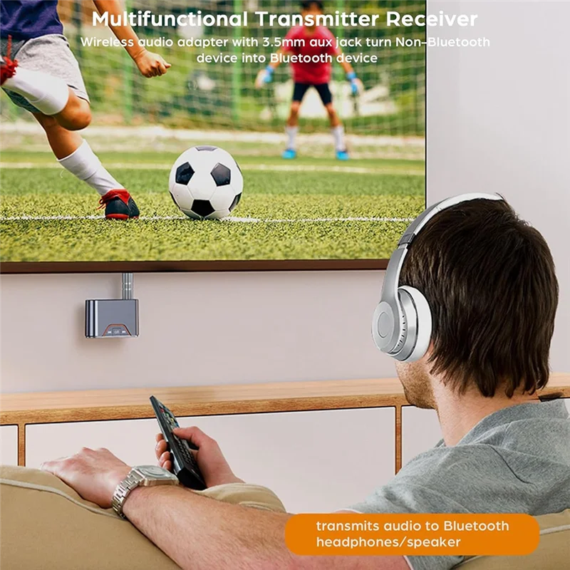 BT-107 Bluetooth 5.4 Car Audio Receiver Transmitter Audio Bluetooth Converter For Airplane Mini Portable 3.5Mm With Mic-TCES