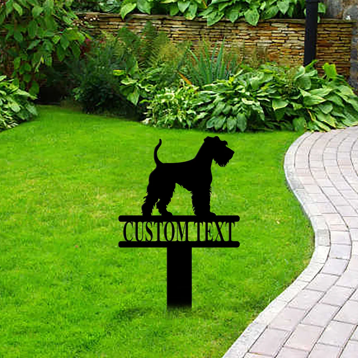 Custom Welsh Terrier Yard Stake with Custom Name, Welsh Terrier Sign, Custom Metal Stake, Welsh Terrier, Collie Name Stake