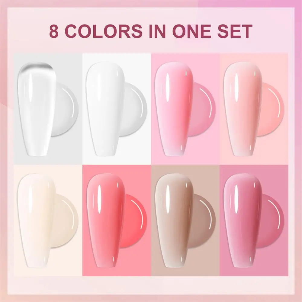 15G Non Stick Hand Solid Extension Nail Gel Easy Stick Solid Nail Patch Gel Clear Nude Pink No Flowing Non Sticky Builder Gel