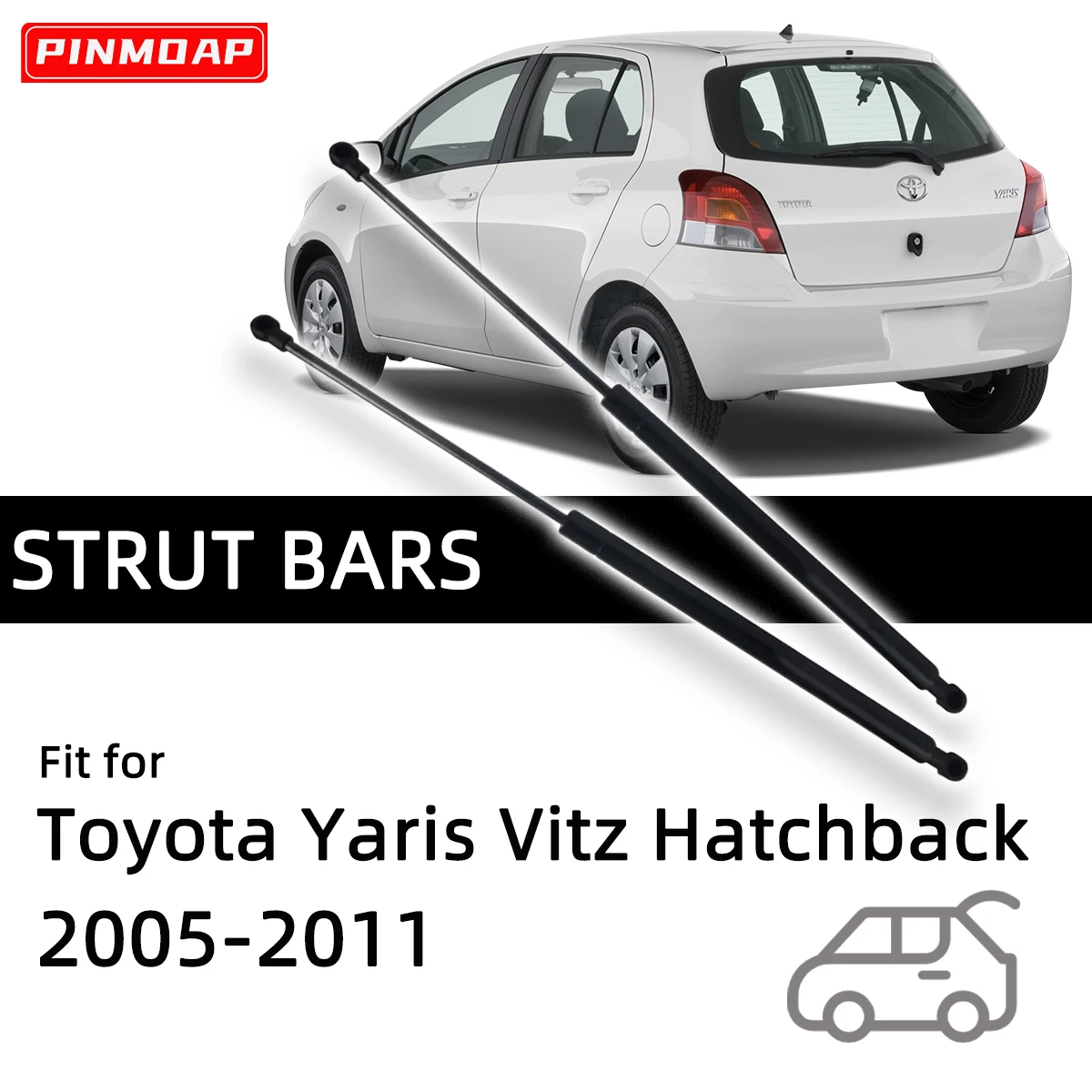 Para Toyota Yaris Vitz Hatchback 2005-2011 varilla de presión de elevación de choque de resorte de Gas de maletero trasero de coche 689500D020 689500W660
