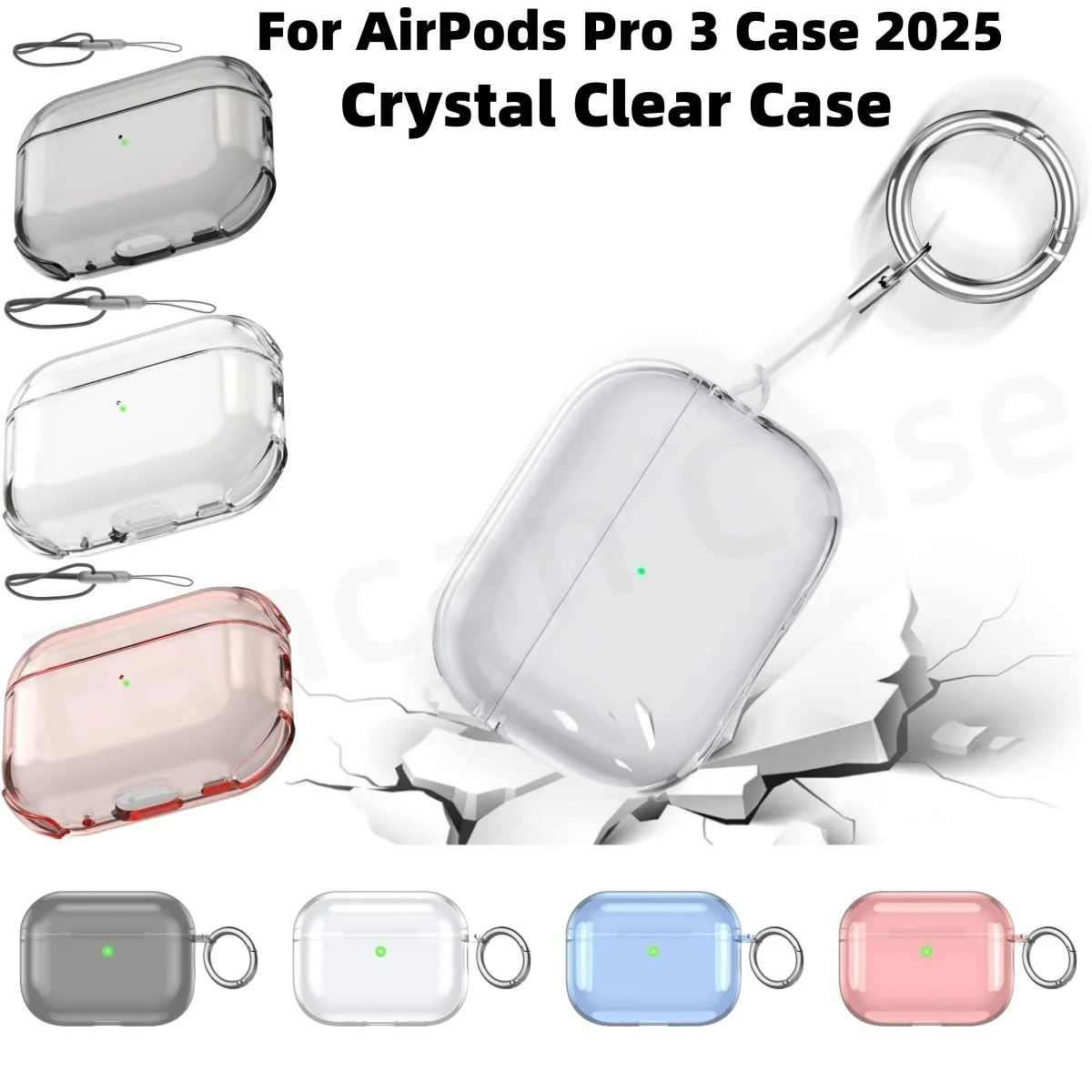 حافظة شفافة لأجهزة Airpods Pro 3 لأجهزة Airpods Pro 3rd Generation حافظة جديدة 2025 حافظة شفافة كاملة من البولي يوريثان لأجهزة Airpods Pro 3