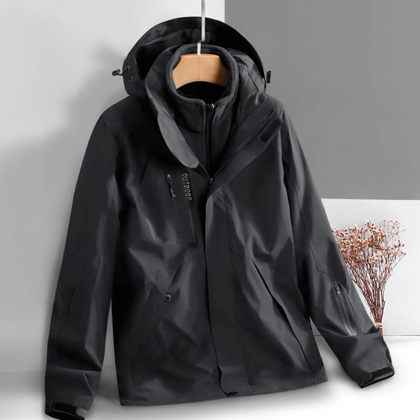 Spring Autumn Unisex Outerwear Jackets For Women Men Waterproof Windbreaker Camping Climbing Outdoor Hiking Coats Solid Color