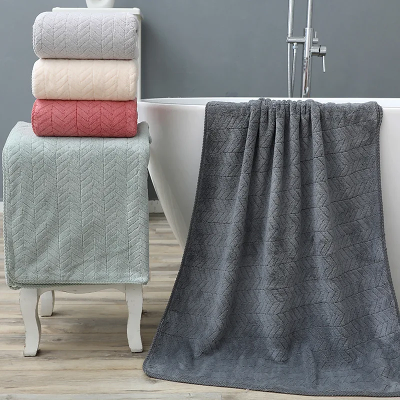 

Coral velvet extra thick bath towel Printed towel Bath towel Direct absorbent beach towel