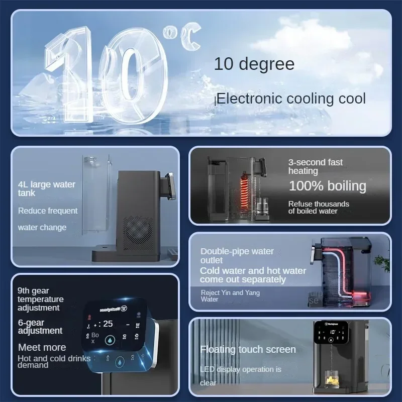 Hot SalesNew Design RO Direct Tap Water Hot And Cold Water Dispenser Machine With RO System Filter