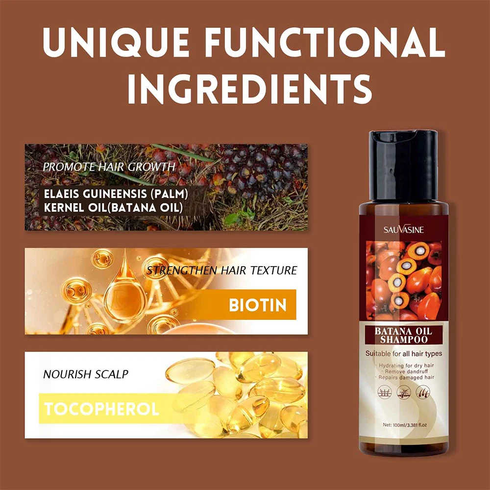 바타나 오일 샴푸, 탈모 방지 제품, 천연 바타나 샴푸, 딥 클렌징 모이스처라이징 두피, 샤인 헤어 케어
