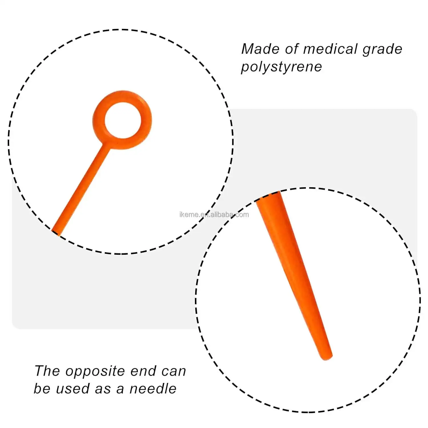 IKEME 25 Pieces 10ul Disposables Plastic Inoculating Loops EO Sterile Laboratory Inoculation Loop