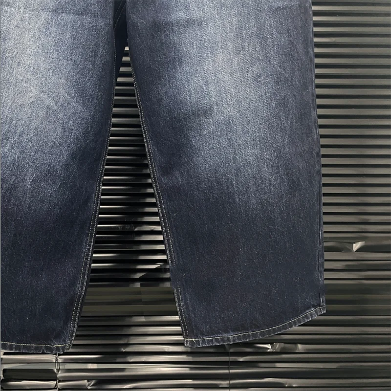 KBQ الصلبة تقسم جيوب السراويل فضفاضة للنساء عالية الخصر مزاجه المرقعة زر بناطيل كاجوال أنثى الاسلوب المناسب جديد #6