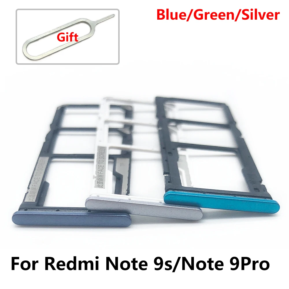 20 Pcs For Redmi Note 9S Note 9 Pro Card Tray Holder SIM Micro SD SIM Card Slot Adapter With Pin Smartphone Replacement Parts