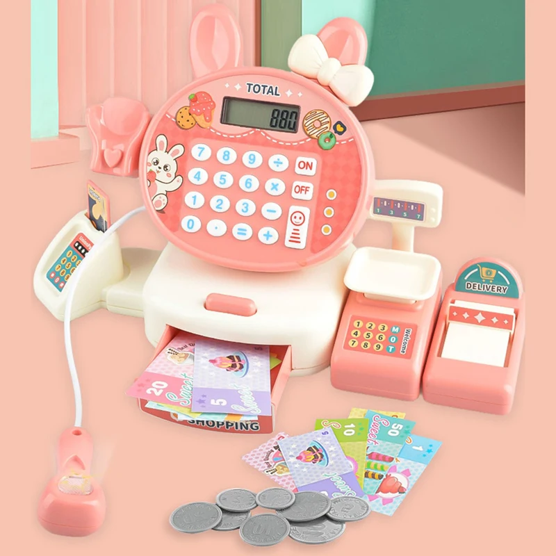 Children's Toy Supermarket Set Simulated Cashier Play House Set Educational Early Education Toys Learning Role Play Kids Gifts