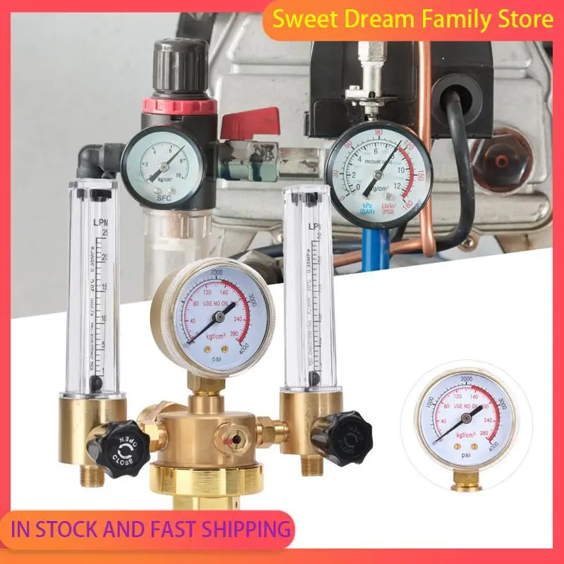 SDFC-G5/8 Inch Male Threaded Dual Tube Regulator Flowmeter Pressure Reducer For Welding