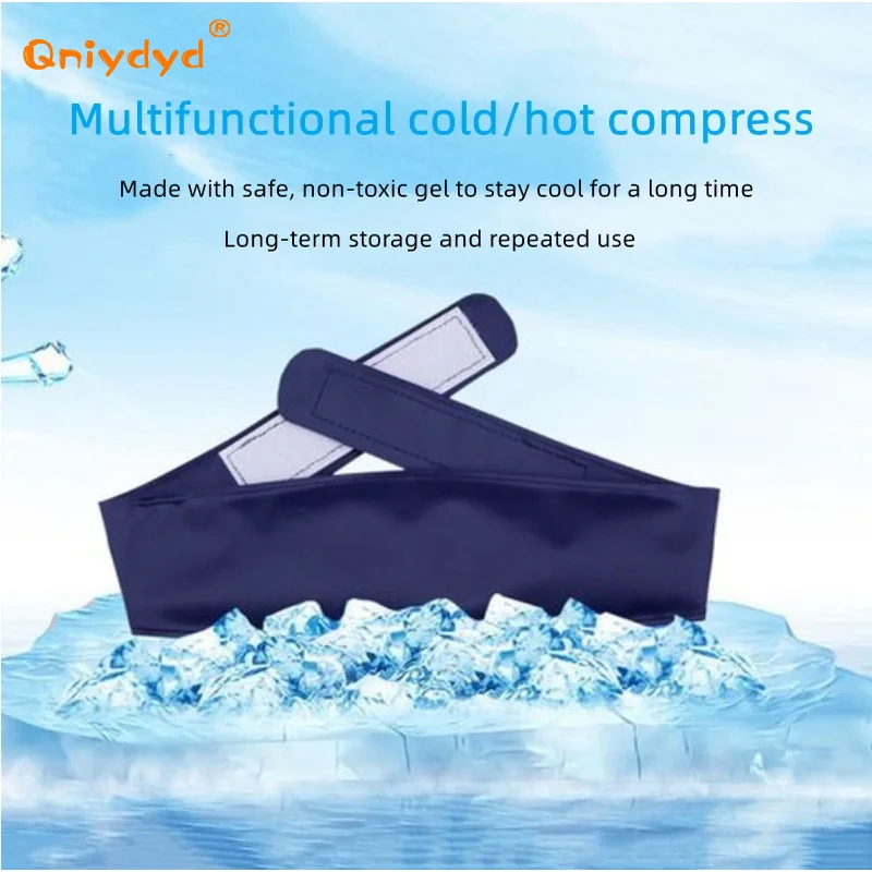 Antipyretic Cold Compress Headband for Children and Adults, Physical Cooling, Reusable Hot Compress Headband for Pain Relief