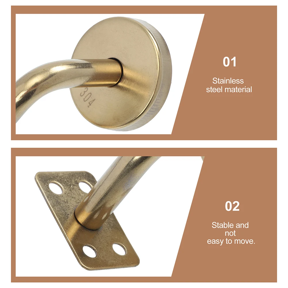 

6 Pcs Staircase Handrail Bracket Handle Brackets for Indoor Stairs Wall Mount Railing Support
