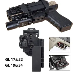 Taktisches ipsc holster rechte hand level 3 tragen schnelle owb pistolen koffer hüftgurt holster pistolen halter für airsoft glock 17 19 22 34