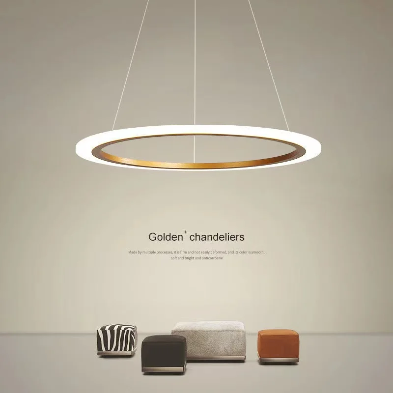 

CircularLEDsingle -ring chandeliers Ring restaurant lights Modern minimalist setting room living room living learning lighting