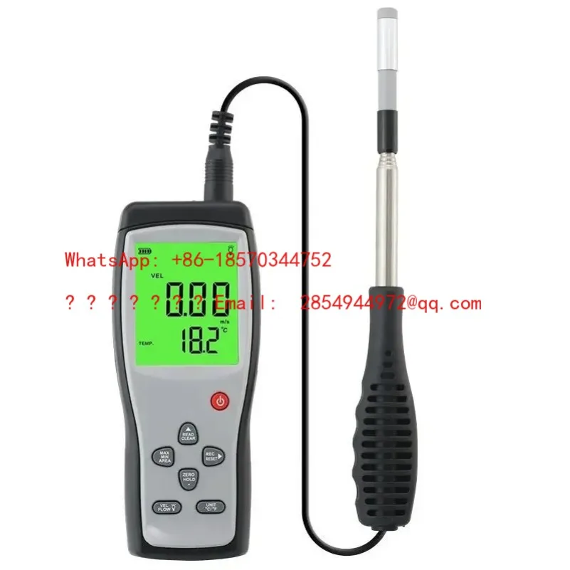 L   AR866A Thermal Anemometer Handheld Hot Wire Anemometer Air Volume Tester