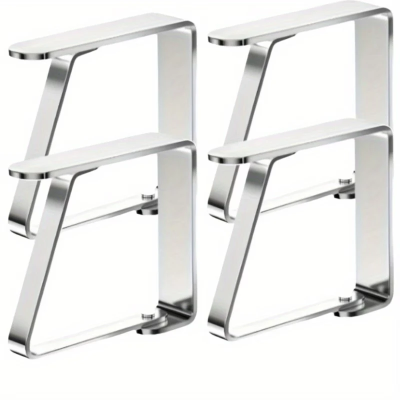 Large Tablecloth Clips Made of Stainless Steel, Flexible and Movable Tablecloth Clamps, Suitable for Garden Tables, Dining Rooms