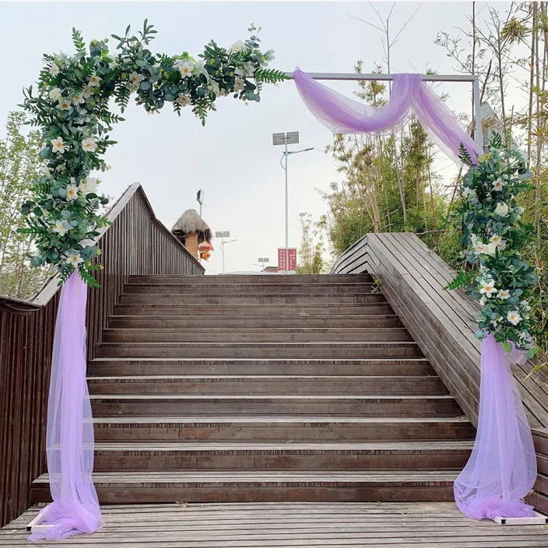 

Wedding arch wedding artificial flowers swags decoration geometric flower gate stage background decoration floral