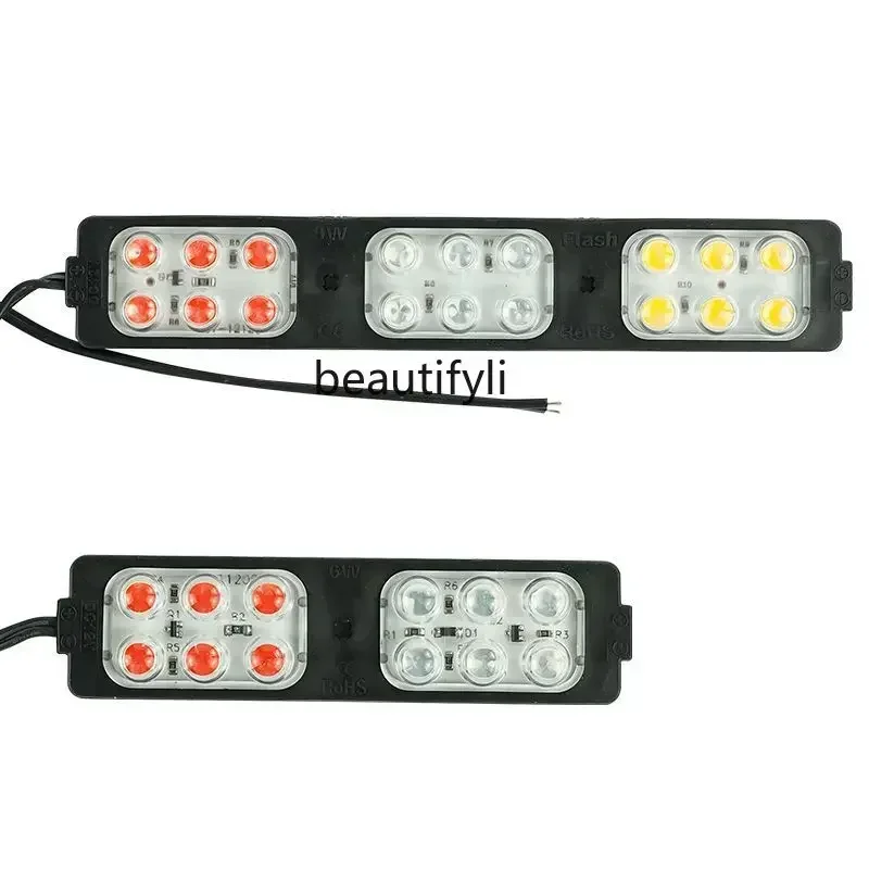 

S23 Door warning light, sticky LED flash light double row 12v automobile and motorcycle universal brake light