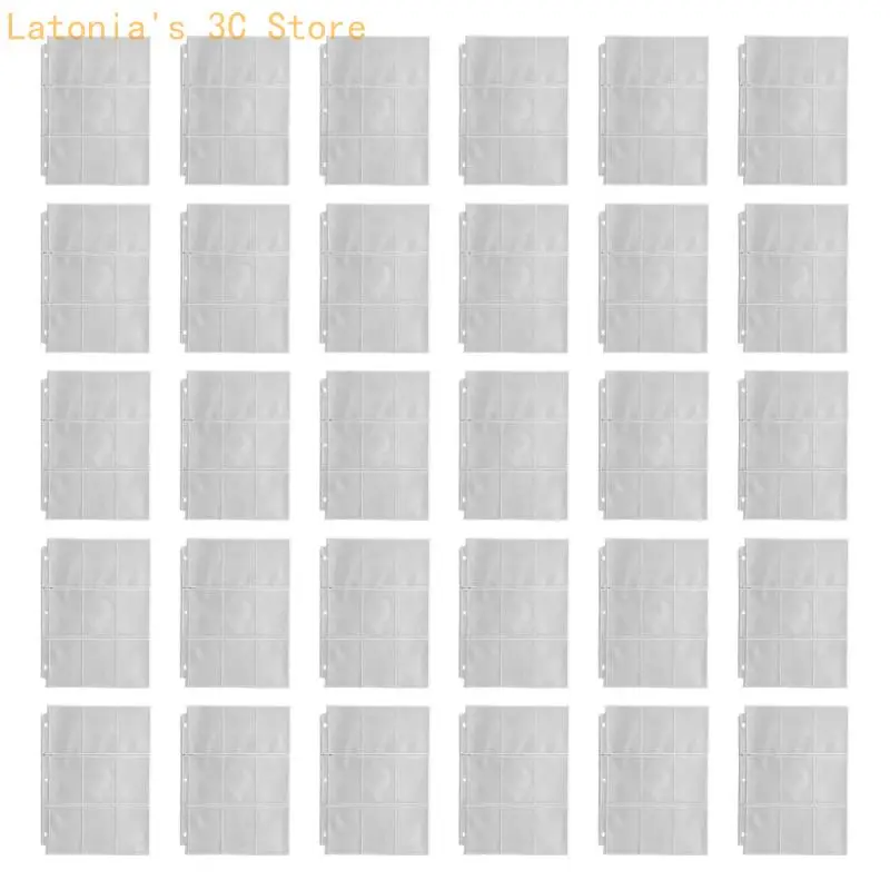 Plastic Business Card Organiser Inserts Pages for Sales Team Contact Sorting X3UB