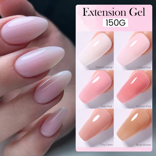 Imagen 2 del producto UR SUGAR 150g Gel de uñas de extensión rápida Vernish semipermanente acrílico rosa claro Gel desnudo esmalte de uñas Gel de construcción UV