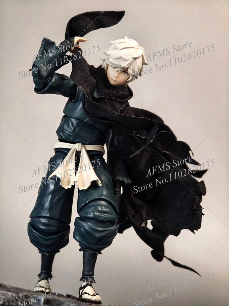 Sammlerfigur im Maßstab 1:12, Umhang, Samurai, Ninja, Superheld, Kampfschaden, Umhang, Zubehör, passend für 6-Zoll-Actionfiguren, Herren-Soldat