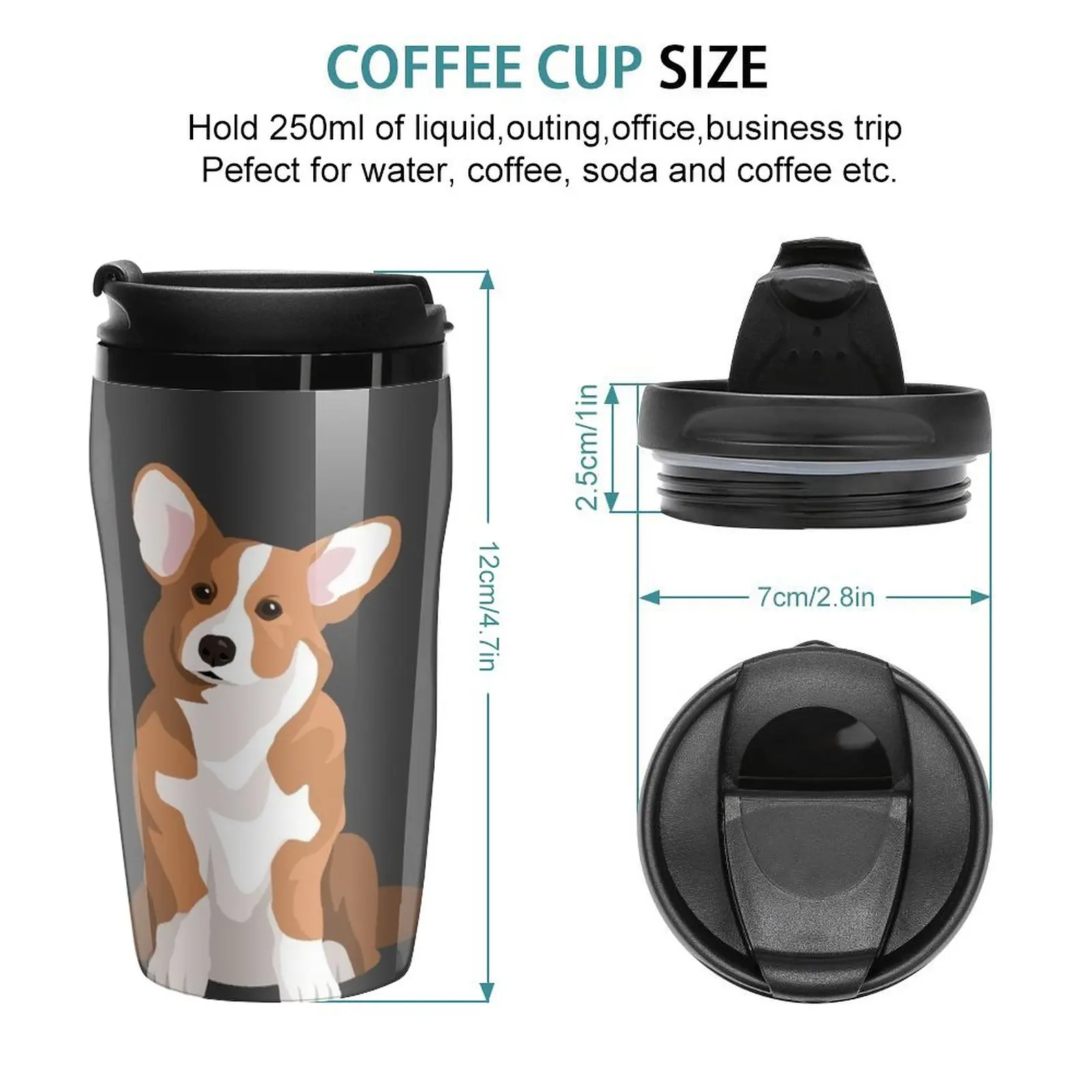 New Lone Corgi Travel Coffee Mug Thermo For Coffee Luxury Coffee Cup Coffe Cup Cup Set Of Coffee