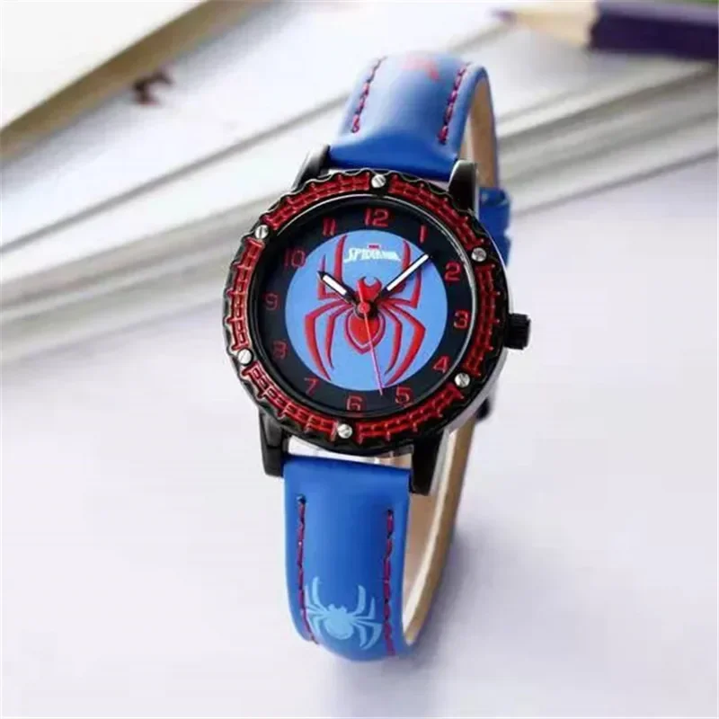 Disney Spiderman Kinderuhr Cartoon Wasserdichte Quarz-Armbanduhr für Jungen Zeitmaschinen Top-Marke Kinder Sportuhren Uhr