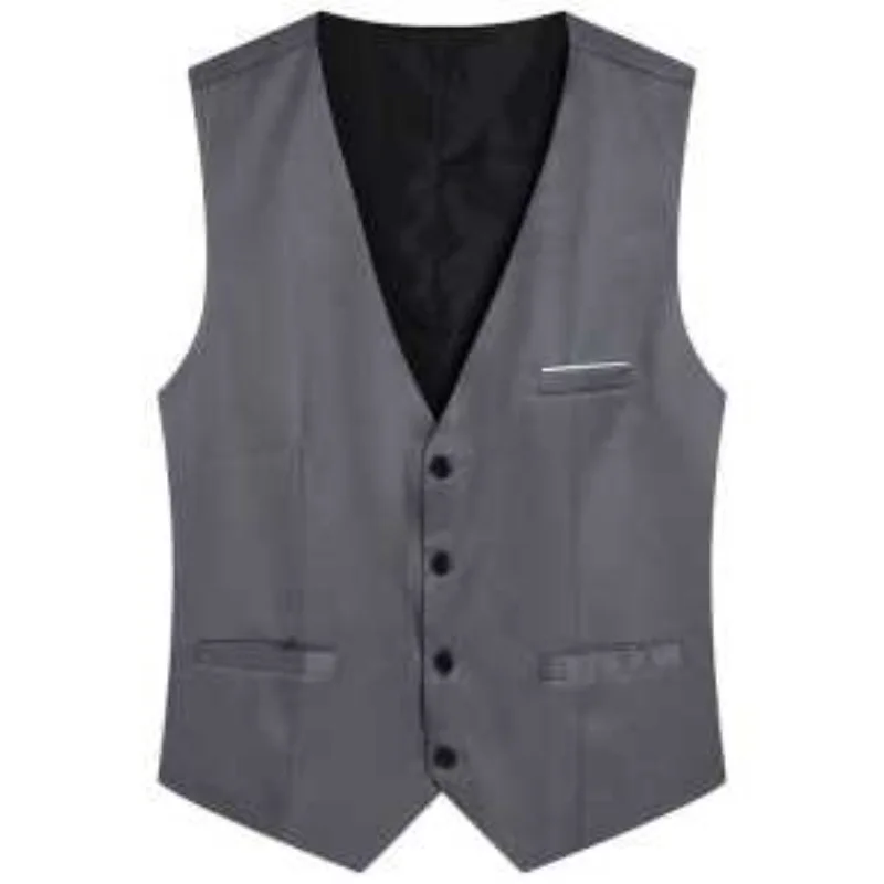 

Brotherhood Groomsmen Men's Spring and Autumn Sleeveless Black Vest Business Casual Suit