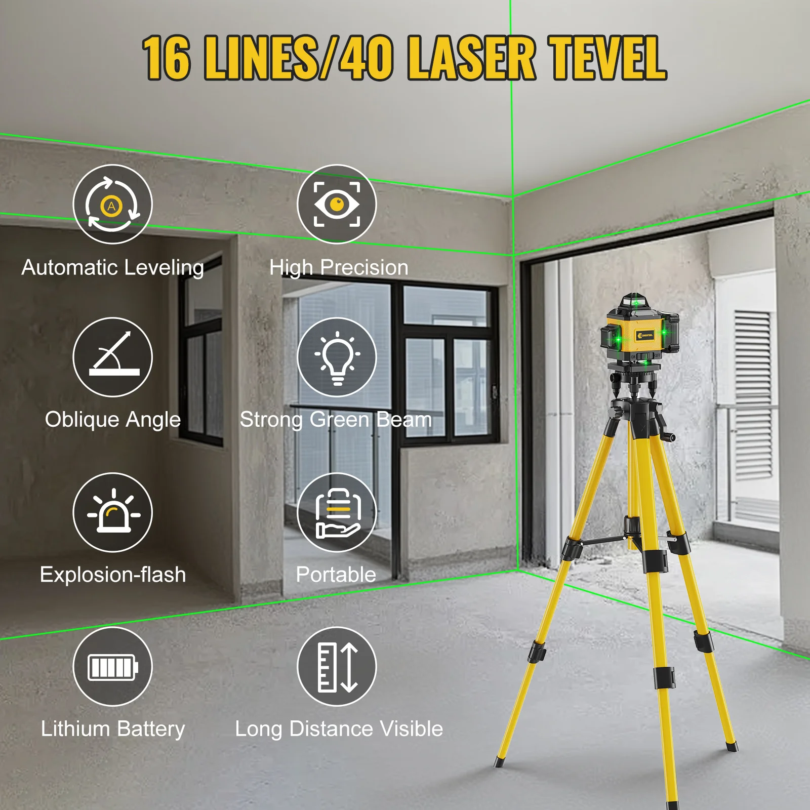 جهاز تسوية بالليزر الأخضر رباع - مراجعة Power Tools That Are Green وسعره