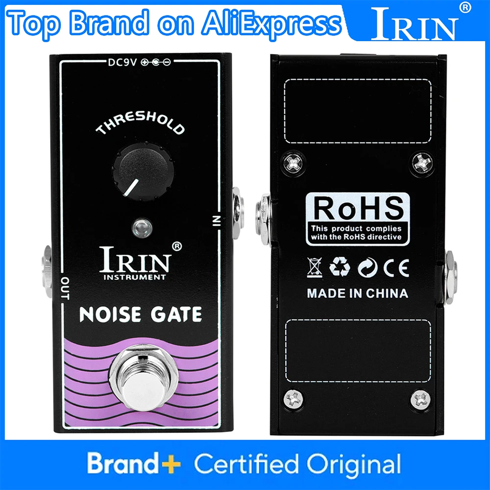 

Эффектная педаль для электрогитары IRIN RF-15 Noise Gate, с функцией True Bypass, миниатюрная, одиночная, аксессуар для гитары